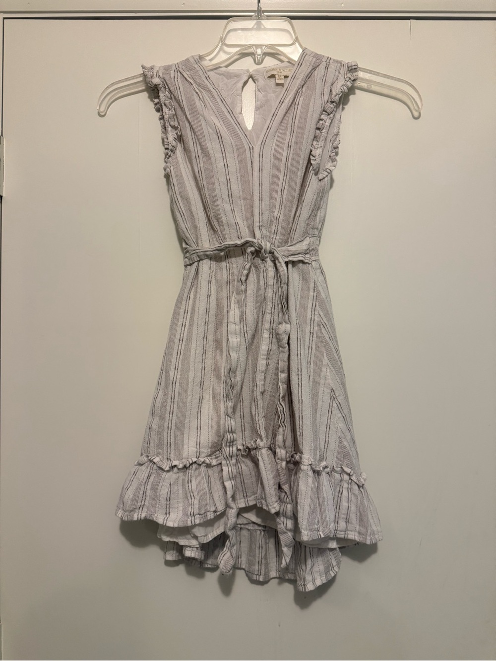 Chelsea and Violet girls Striped Ruffle Sleeveless Dress